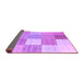 Sideview of Checkered Purple Modern Rug, con1802pur