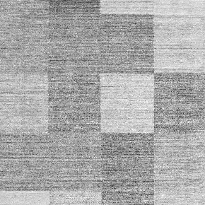 Serging Thickness of Machine Washable Checkered Gray Modern Rug, wshcon1802gry