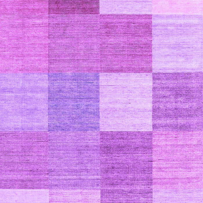 Machine Washable Checkered Purple Modern Area Rugs, wshcon1802pur