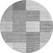 Square Checkered Gray Modern Rug, con1802gry