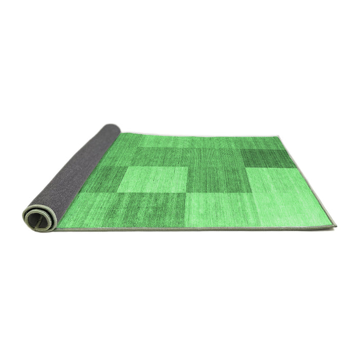 Sideview of Checkered Emerald Green Modern Rug, con1802emgrn