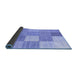 Sideview of Checkered Blue Modern Rug, con1802blu