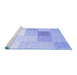 Sideview of Machine Washable Abstract Blue Contemporary Rug, wshcon1803blu