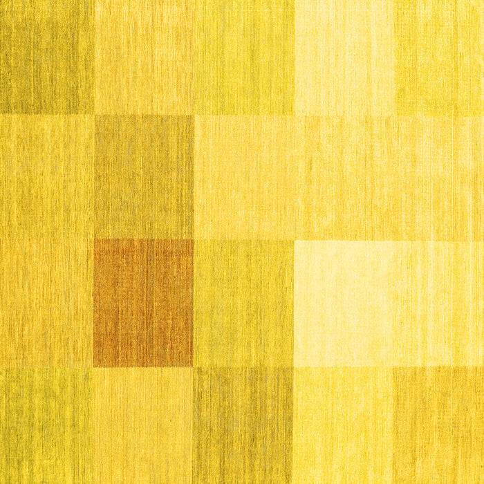 Square Abstract Yellow Contemporary Rug, con1803yw