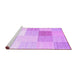 Sideview of Machine Washable Abstract Purple Contemporary Area Rugs, wshcon1803pur