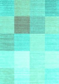 Abstract Turquoise Contemporary Rug, con1803turq