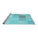 Sideview of Machine Washable Abstract Light Blue Contemporary Rug, wshcon1803lblu