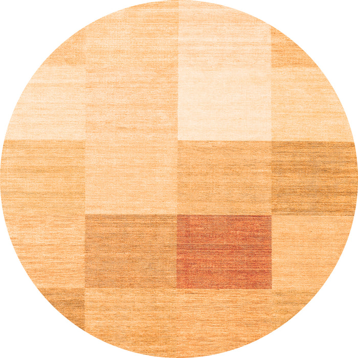 Square Abstract Orange Contemporary Rug, con1803org
