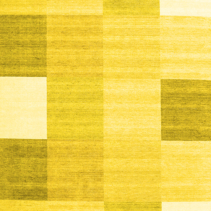 Machine Washable Abstract Yellow Contemporary Rug, wshcon1804yw