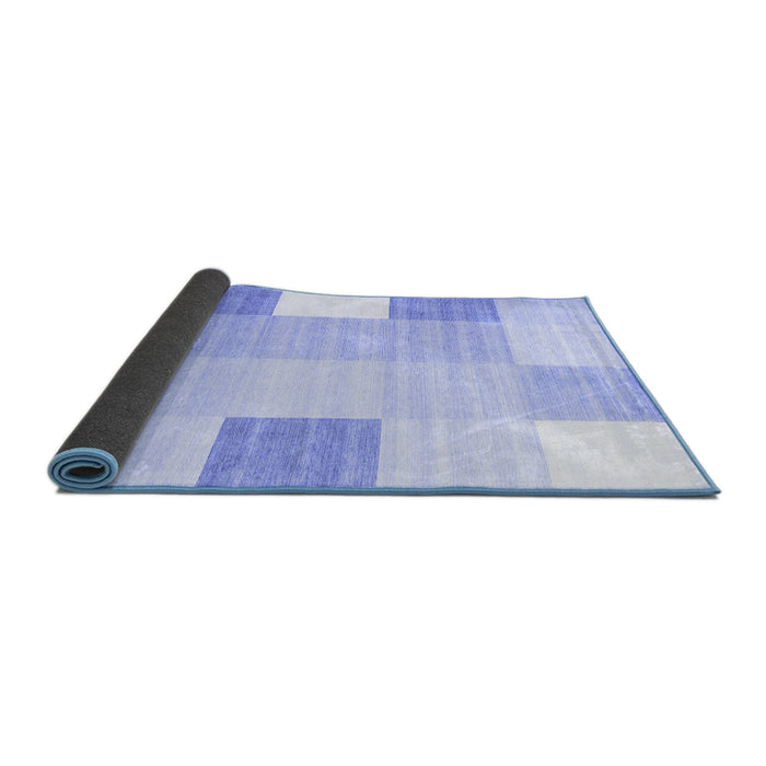 Sideview of Abstract Blue Contemporary Rug, con1804blu