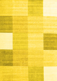 Abstract Yellow Contemporary Rug, con1804yw