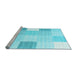 Sideview of Machine Washable Abstract Light Blue Contemporary Rug, wshcon1804lblu