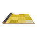 Sideview of Abstract Yellow Contemporary Rug, con1804yw