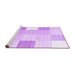 Sideview of Machine Washable Abstract Purple Contemporary Area Rugs, wshcon1804pur