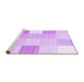 Sideview of Machine Washable Abstract Purple Contemporary Area Rugs, wshcon1804pur