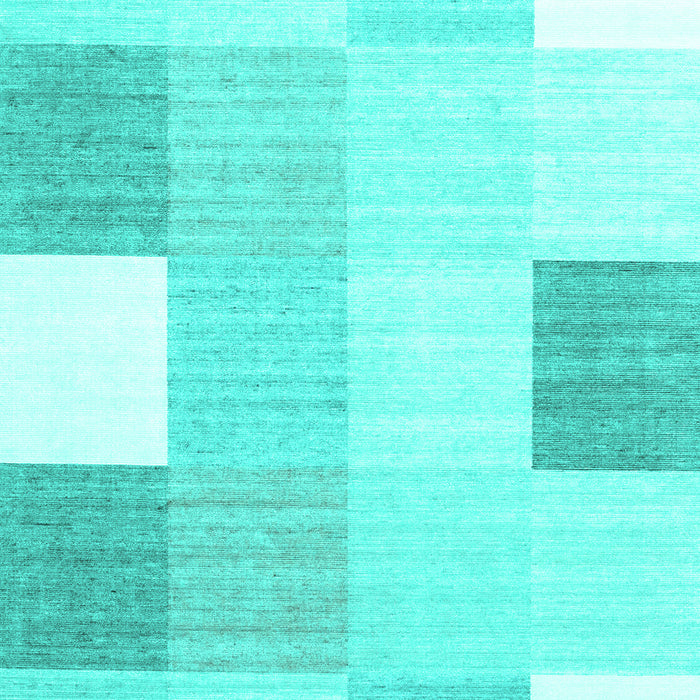 Checkered Turquoise Modern Rug, con1805turq