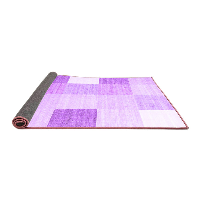 Sideview of Checkered Purple Modern Rug, con1805pur