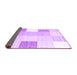 Sideview of Checkered Purple Modern Rug, con1805pur