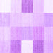 Square Checkered Purple Modern Rug, con1805pur