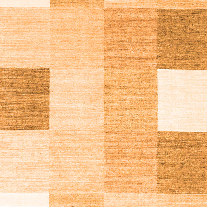 Checkered Orange Modern Rug, con1805org