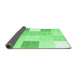 Sideview of Checkered Emerald Green Modern Rug, con1805emgrn