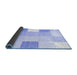 Sideview of Checkered Blue Modern Rug, con1805blu