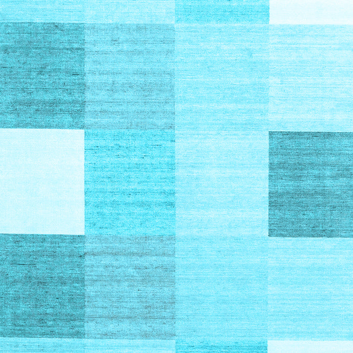 Machine Washable Checkered Light Blue Modern Rug, wshcon1805lblu