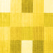 Square Checkered Yellow Modern Rug, con1805yw