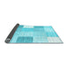 Sideview of Checkered Light Blue Modern Rug, con1805lblu