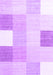 Machine Washable Checkered Purple Modern Area Rugs, wshcon1805pur