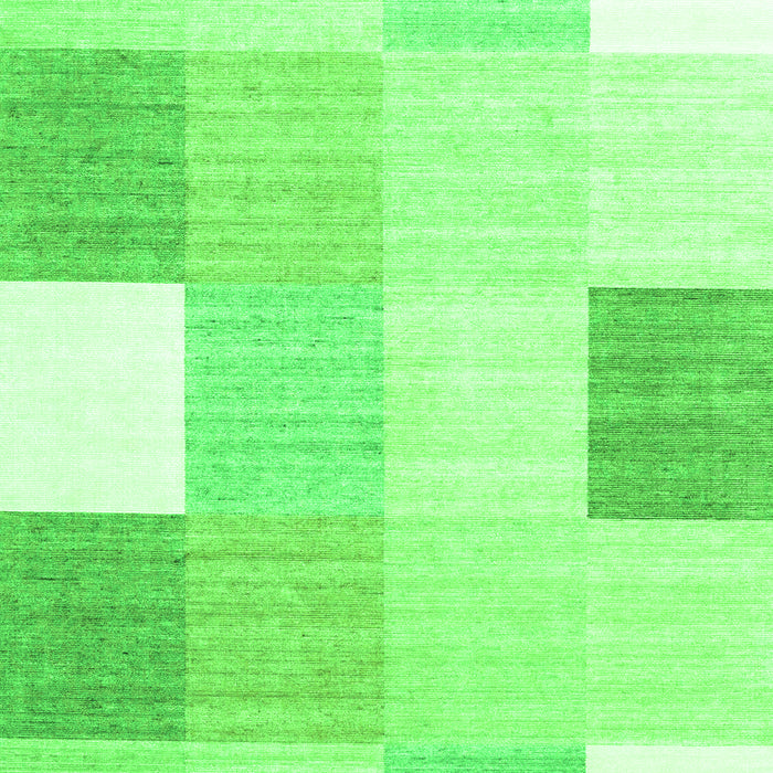 Serging Thickness of Machine Washable Checkered Green Modern Area Rugs, wshcon1805grn