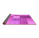 Sideview of Checkered Pink Modern Rug, con1806pnk