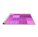 Sideview of Machine Washable Checkered Pink Modern Rug, wshcon1806pnk