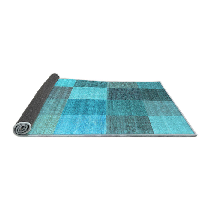 Sideview of Checkered Light Blue Modern Rug, con1806lblu