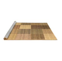 Sideview of Machine Washable Checkered Brown Modern Rug, wshcon1806brn