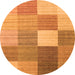 Square Checkered Orange Modern Rug, con1806org