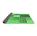 Sideview of Checkered Emerald Green Modern Rug, con1806emgrn