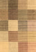 Machine Washable Checkered Brown Modern Rug, wshcon1806brn