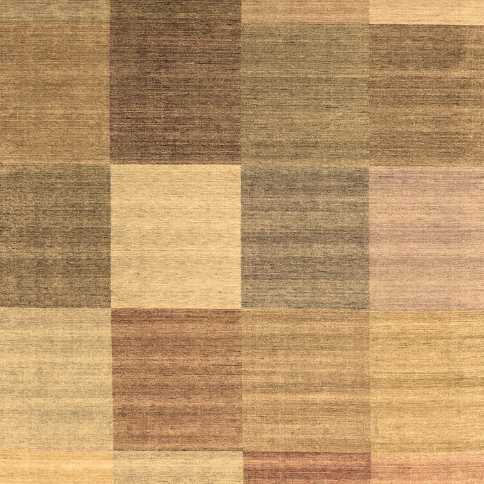 Machine Washable Checkered Brown Modern Rug, wshcon1806brn