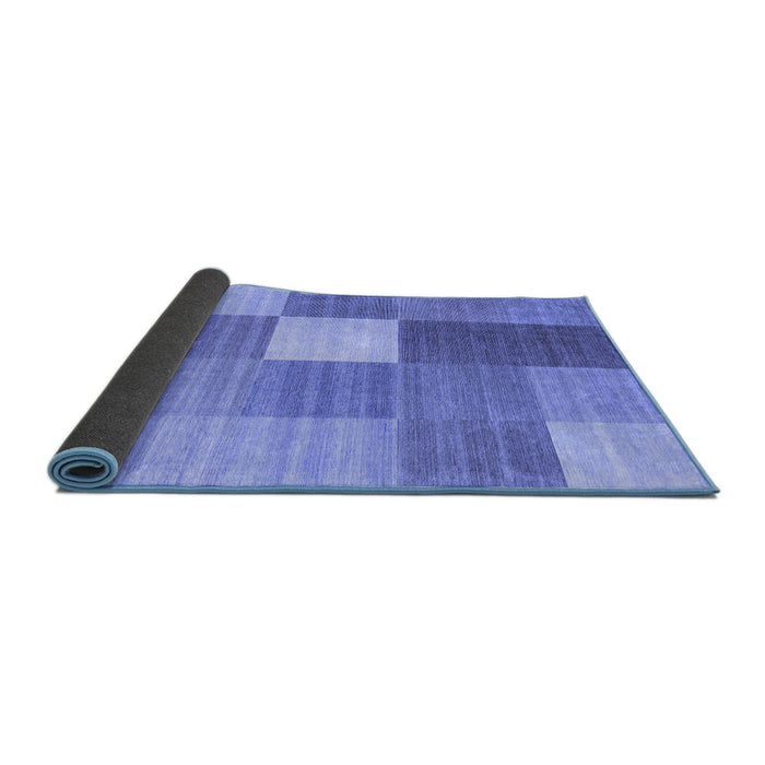 Sideview of Checkered Blue Modern Rug, con1806blu