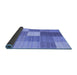 Sideview of Checkered Blue Modern Rug, con1806blu