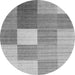 Machine Washable Checkered Gray Modern Rug, wshcon1806gry