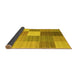 Sideview of Checkered Yellow Modern Rug, con1806yw