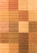 Checkered Orange Modern Rug, con1806org