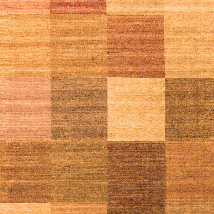 Checkered Orange Modern Rug, con1806org