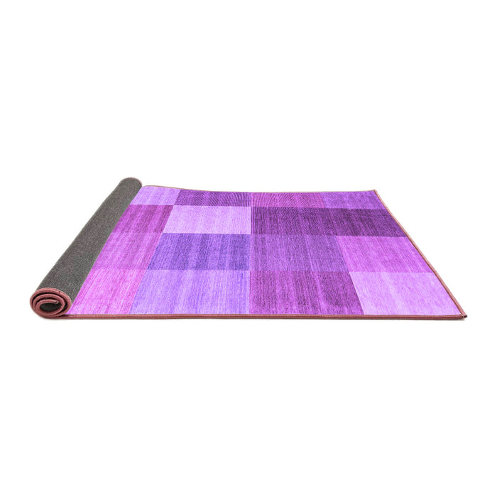 Sideview of Checkered Purple Modern Rug, con1806pur