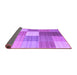 Sideview of Checkered Purple Modern Rug, con1806pur