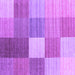 Square Checkered Purple Modern Rug, con1806pur