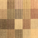 Square Checkered Brown Modern Rug, con1806brn