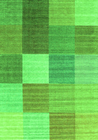 Checkered Green Modern Rug, con1806grn